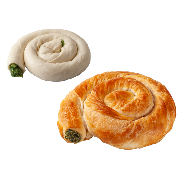 Börek w kształcie spirali z szpinakiem