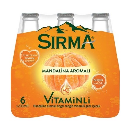 SIRMA SODA  MANDALİN   C PLUS 0,20 LT  6x4